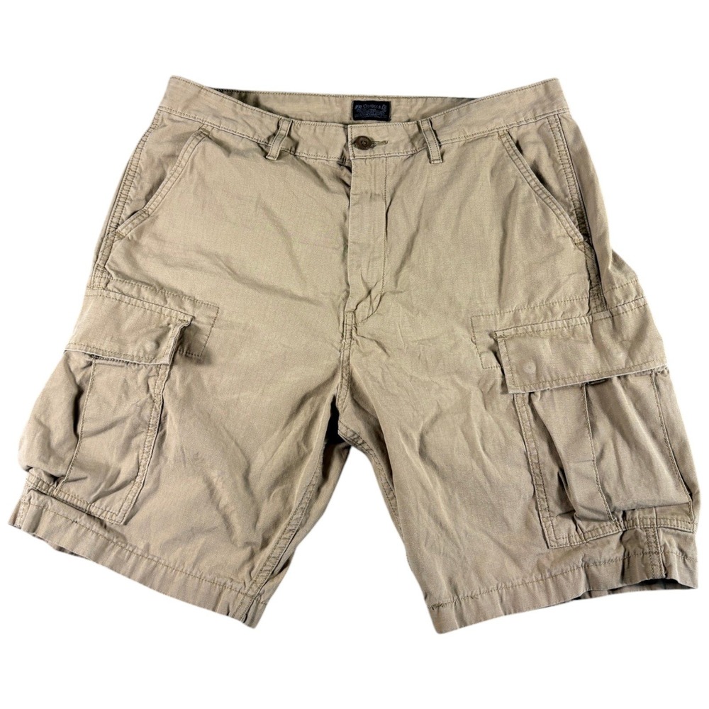 Vintage Levis Cargo Shorts Mens W34 Tan Khaki Grunge Durable Workwear Relaxed